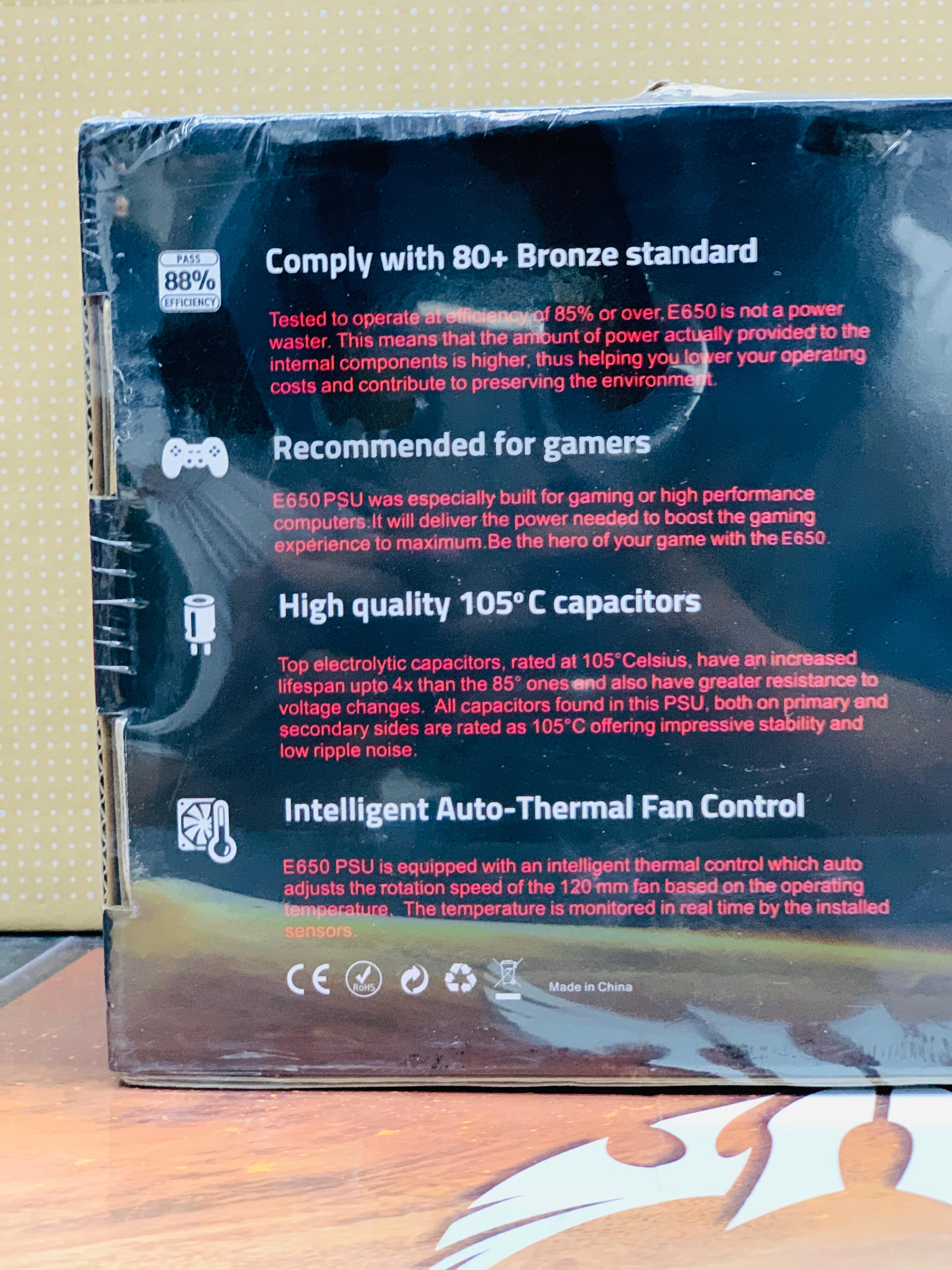 Sonic Power Supply 650 Watt 80+ Bronze Sonic Power Supply 650 Watt 80+ Bronze